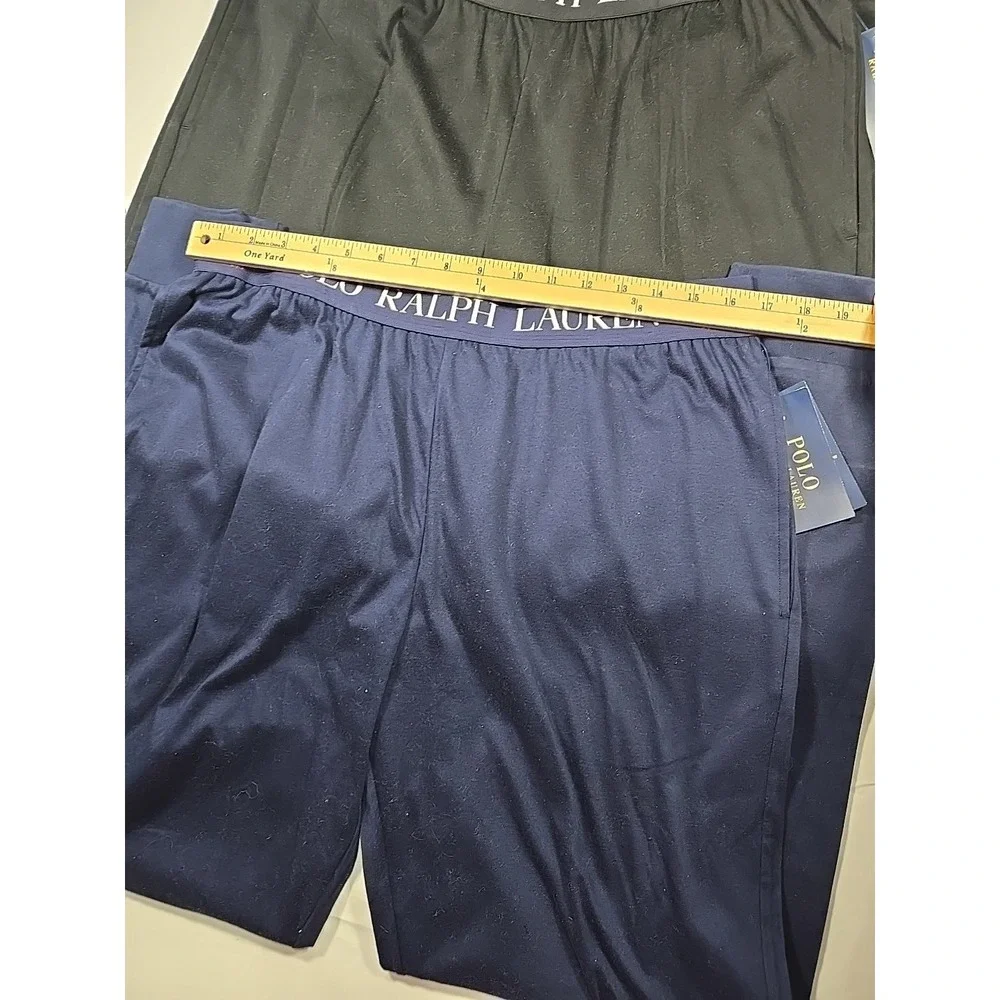 Polo Ralph Lauren Mens Large Lot Of‎ 2 Sleep Lounge Pants Black Blue nwt